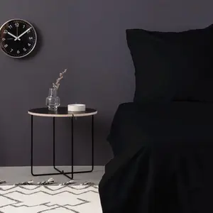 L'Essentiel Linge de Maison, De Black, Satin-King-Bettbezug-Set (FR), Schwarz, 100 % Baumwollsatin, 240 x 220 cm günstig