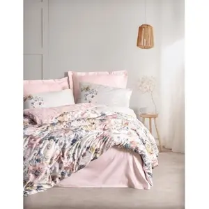 L'Essentiel Linge de Maison, Dalya - Powder, Satin-King-Bettbezug-Set (FR), Pulver, 100 % Baumwollsatin, 240 x 220 cm günstig