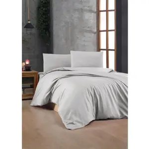 L'Essentiel Linge de Maison, Grey, Ranforce King-Size-Bettbezug-Set (FR), Grau, 100 % BAUMWOLLE RANFORCE, 240 x 220 cm günstig