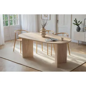 Drawer Skye Decor, Sablin - Travertine, Esstisch, Travertin, 100 % Mel... günstig