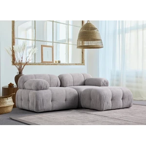 Hanah Home, Petite 2 - Light Grey, Ecksofa, BUCHENHOLZ / SPANPLATTEN, Hellgrau, 190 x 95 x 75 cm günstig