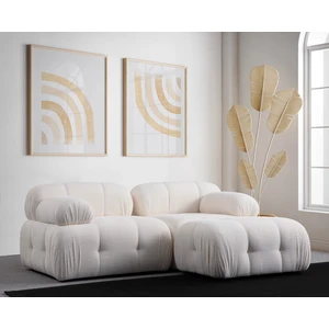 Hanah Home, Petite 2 - White, Ecksofa, BUCHENHOLZ / SPANPLATTEN, Weiß, 190 x 95 x 75 cm günstig