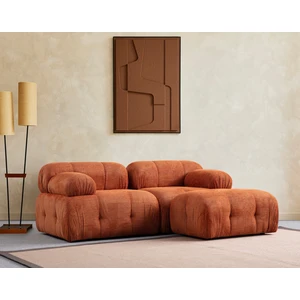 Hanah Home, Petite 2 - Orange, Ecksofa, BUCHENHOLZ / SPANPLATTEN, Orange, 190 x 95 x 75 cm günstig