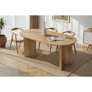 CONCEPT1 Skye Decor, Sablin - Sapphire Oak, Esstisch, Saphir-Eiche, 100% MELAMINBESCHICHTETE SPANNPLATTE, 180 x 90 x 75 cm günstig