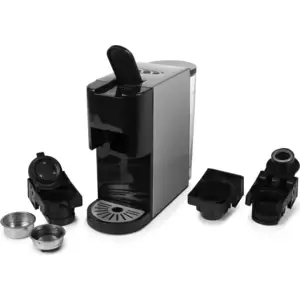 Princess 01.249450.01.001 Multikapsel-Kaffeemaschine Stahl 4-in-1, Pod...