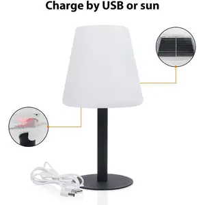 LED-Solartischleuchte OSL-50012 Akku und USB-Kabel