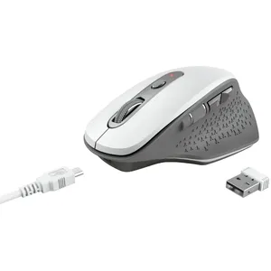 Trust Ozaa, rechts, Optisch, RF Wireless, 2400 DPI, Weiß