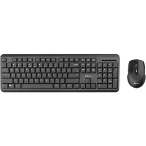 Trust TKM-350, Kabellos, RF Wireless, Membran Key Switch, QWERTZ, Schw...