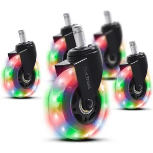 Trust GXT701 LED Gel Chair Wheels, Gaming Stuhl, Schwarz günstig