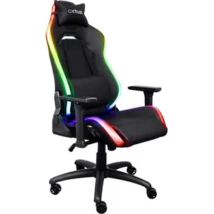 Trust GXT 719 Ruya RGB Gaming Stuhl Schwarz - Ergonomischer Gamingstuh...