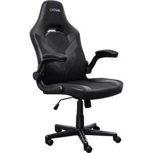 Trust GXT 703 Riye Gaming Stuhl Schwarz - Verstellbar, Klappbare Armle...
