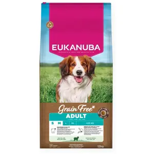 EUKANUBA Grain Free Adult mit Lammfleisch 12kg Trockenfutter für erwachsene Hunde kleiner und mittlerer Rassen
