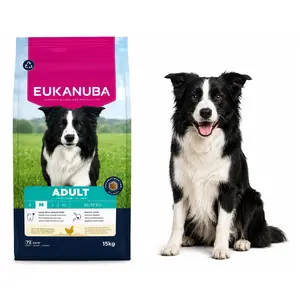 Eukanuba Trockenfutter für mittelgroße Hunderassen mit Huhn, 15 kg, ausgewachsen