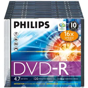 Philips DVD-R (10x), Optischer Datenträger günstig
