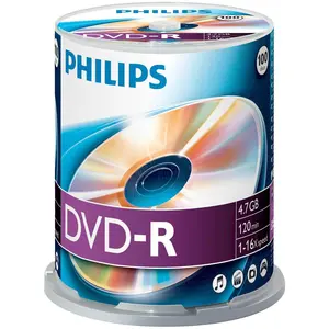 Philips 1x100 DVD-R 4,7GB 16x SP (100x), Optischer Datenträger günstig