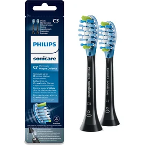 Philips C3 Premium Plaque Defence HX9042/33 2x Schwarze Bürstenköpfe für Schallzahnbürste, 2 Stück(e), Schwarz, Gummi günstig