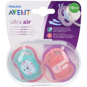 Avent Succhietti Ultra Air 18M+ Femmina Giraffa-Riccio 2 Pezzi 1 ct günstig