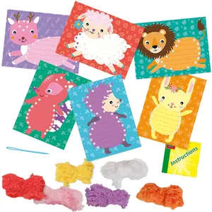 Ses 14043 Flauschige Tiere Sticken, Handarbeitsset, Mehrfarbig