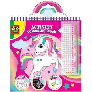 Ses Creative Malbuch Activity 3 in 1 Glitzer