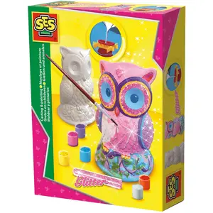 Ses Gipsabguss und Gemälde Owl