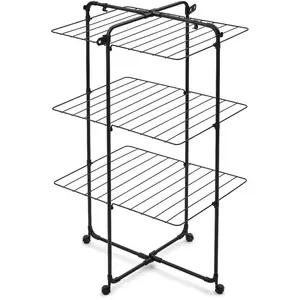 Brabantia 303982, Wäscheständer, Stahl, Schwarz, 23 m, 3 Regale, 760 mm günstig