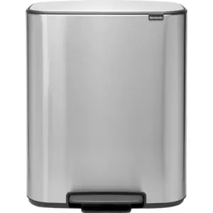 Brabantia Bo Pedal Bin 2 x 30 Liter Edelstahl Fingerprint Proof