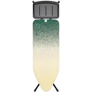 Brabantia Bügeltisch mit Dampfstationsablage, Bügelbrett, Grün, Gelb, Beige, Mehrfarbig