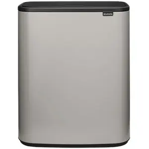 Brabantia Bo Touch Bin Mülleimer 2 x 30 Liter Soft Grey