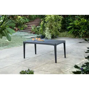 Keter Allibert Girona Tisch Anthrazit - wetterfest, Garten, Outdoor | Final günstig
