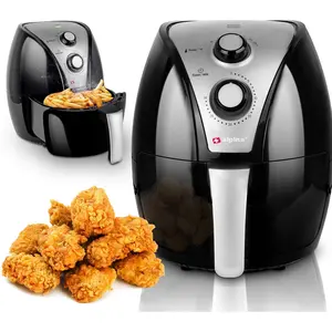 alpina Heissluftfritteuse 3.2L, Fritteuse, Schwarz, Silber