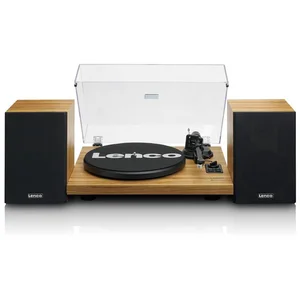 Lenco LS-500OK Plattenspieler (Riemenantrieb, Bluetooth, 60W RMS exter...