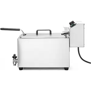 Hendi Fritteuse mit Ablasshahn 10 l 400V 6600W, Fritteuse, Silber günstig