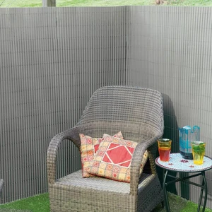 Nature Doppelseitiger Garten-Sichtschutz PVC 1,5×3 m Grau günstig