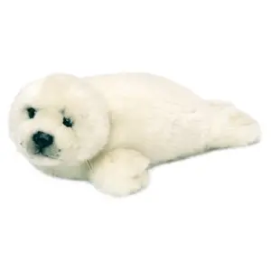 WWF Plüschtier Robbe (weiß, 24cm) lebensecht Kuscheltier Stofftier Sea...