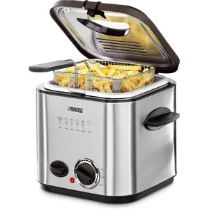 Princess 182611 Fritteuse und Fondue Mini, Fritteuse, 1,2 l, 90 °C, 17...
