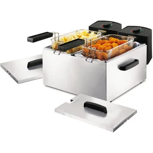 Princess Double Fryer, Doppel, Schwarz, Edelstahl, Stand-alone, Edelst...