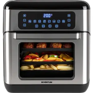 Inventum Airfryer-Ofen Heißluftfritteuse 12 Liter Schwarz Edelstahl 8 ...
