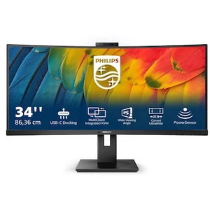Philips 34B1U5600CH Office Monitor - UWQHD, Webcam, USB-C