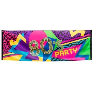 Boland Hängedekoration 80s Party Banner, Das fetzt: Partydeko im 80er Style! günstig