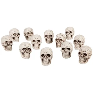 Amscan Boland Dekoobjekt Totenkopf-Set 12 Stück / 4 x 3 cm Gruselige Hallow günstig