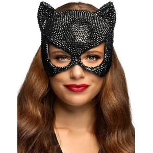 Boland Verkleidungsmaske Black Cat Glitzermaske, Strassbesetzte, funkelnde Catwoman-Maske günstig