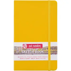 Talens, Heft + Block, Malbuch 13 x 21 cm Gold Gelb (A5, Harter Einband)