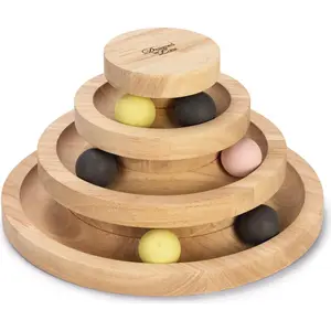 Designed by Lotte Spielturm Mia Katzenspielzeug Holz Braun günstig