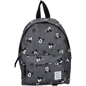 rucksack Mickey Mouse 31 x 22 cm Polyester grau