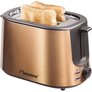 Bestron Toaster mit 2 Röstkammern und Brötchen-Röstaufsatz, 1000 Watt