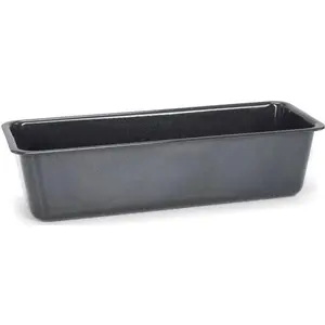 Patisse Keksdose 25 cm emailliert anthrazit, Backform, Schwarz