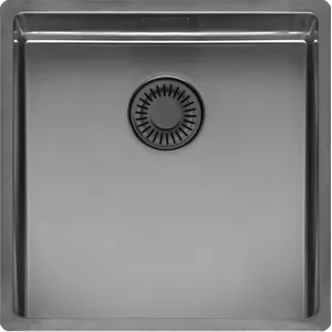REGINOX R38710 Spüle NEW YORK 40X40 Comfort Gun Metal II ab Schrankbreite 50 cm / Flächenbündig / Flacheinbau / Unterbau günstig
