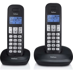 Profoon PDX-1120, DECT-Telefon, 10 Eintragungen, Schwarz