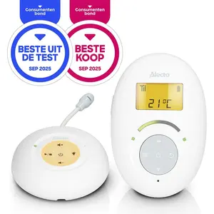 Alecto DBX120 - DECT Babyphone mit Full ECO-Modus und Display, weiß/bl... günstig