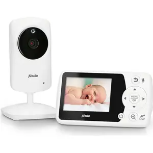 Alecto DVM-64 - Babyphone mit Kamera und 2.4"-Farbdisplay, Weiß